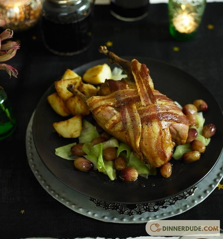 Pheasant with Pink Grapes 