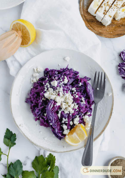 Risotto with Red Cabbage and Parmesan Cheese