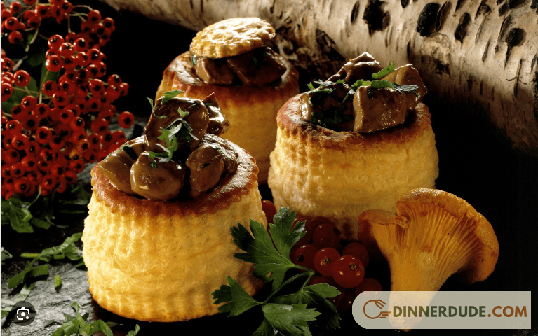 Vol au Vent with Pink Sparkling Wine Sauce