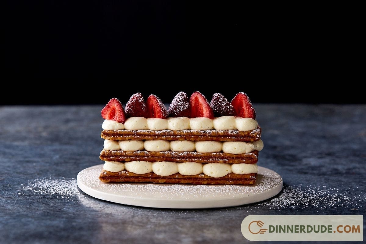 Millefeuille with diplomatic cream